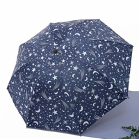 Parapluie 3 plis avec protection UV Revêtement noir personnalisé Pare-soleil pliable Livraison gratuite Mini taille Grande couverture