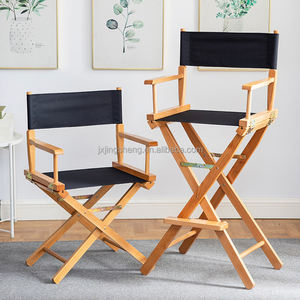 Silla de director de madera de varios colores personalizada de ventas directas de fábrica con asiento de lona - Product Image 6