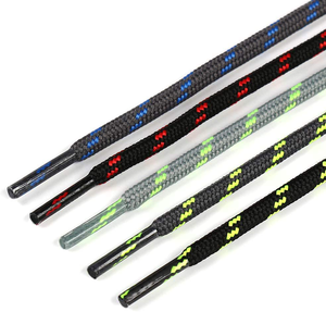 Lacets de chaussures de travail d'extérieur ronds en polyester bicolore personnalisés pour chaussures de sécurité - Product Image 2