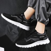 Chaussures de course respirantes pour hommes en maille Fly Knit, antidérapantes, résistantes à l'usure, baskets décontractées pour la marche, athlétiques, pour la salle de sport et l'extérieur