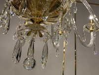 Lustre moderne en verre cristal et fer doré, ampoule LED, luminaire suspendu de luxe, blanc chaud, dimmable, pour la maison, le hall, la salle à manger