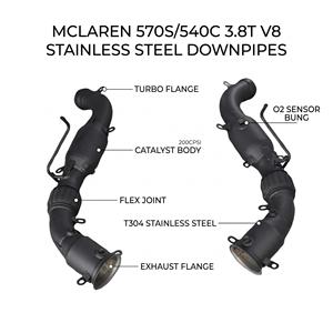 Tuberías de Escape con Revestimiento Cerámico Vortex para McLaren 570S 540C 3.8T V8 con Conductos de Protección Térmica y Juntas Flexibles Integradas - Product Image 1