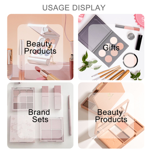 Envase Personalizable con Logotipo, Tamaño y Color a Elección para <span class=keywords><strong>Herramientas</strong></span> de Maquillaje Versátiles, Materiales Reciclados, Transparente, Rosa, Vacío, para Sombra de Ojos y Crema Facial - Product Image 4