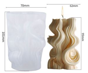 3D Floral Pillar <b>Silicone</b> Candle Mold DIY Relief Flower Aromatherapy Candle Mold for Handmade Home Decor Craft - Product Image 3