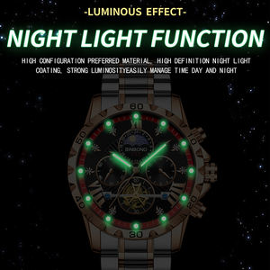 Orologio da Uomo BINBOND, Autentico Orologio da Polso per Affari e Studenti, Luminoso, Resistente all'Acqua 30M, in Acciaio Inossidabile, al Quarzo con <span class=keywords><strong>Volano</strong></span>, di Alta Gamma per il Mercato Internazionale - Product Image 5