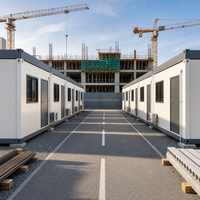 Maison conteneur pliable pour le camping, l'hébergement des travailleurs et les bureaux – Panneau sandwich préfabriqué galvanisé