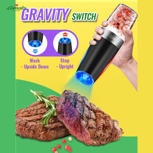 Juego de Molinillo Eléctrico de sal y pimienta por gravedad automático con luz LED de grosor ajustable operado a mano - Product Image 2