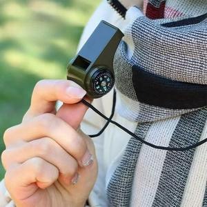 Vente en gros de sifflets avec thermomètre et porte-clés pour les situations d'urgence, le camping, la randonnée et les activités de plein air - Product Image 2