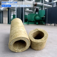 Isolation de tuyaux en laine de roche insonorisante 60-120 kg/m³ – Section de tuyau en laine minérale acoustique pour usine de générateurs industriels