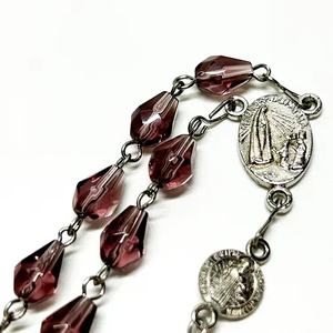 인기있는 패싯 합금 십자가 십자가 성 베네딕토 크리스탈 묵주 교황과 투명 크리스탈 비즈 - Product Image 2