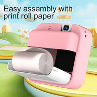 Cámara Infantil con Impresión Instantánea, Pantalla HD de 2.0 Pulgadas, 180 °   Lente Giratoria, Compatible con Grabación y Fotografía de 24MP, Juguete de Regalo para Niños