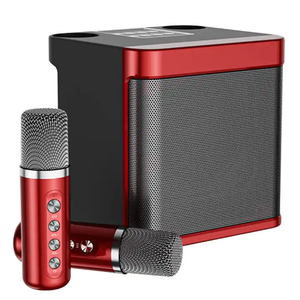 Wholesale Hot Sale Outdoor Portable Wireless Speaker Mini Speaker With Two Wireless Machine <b>Microphone</b> - Product Image 1