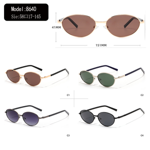 แว่นกันแดดโลหะทรงวงรี เลนส์โพลาไรซ์ TAC ป้องกันรังสียูวี 400 แว่นตาแบบเต็มขอบสำหรับการขับรถท่องเที่ยวชายหาด - Product Image 3