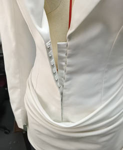 Chunya 198 Premium Structured Blazer Dress <span class=keywords><strong>Deep</strong></span> <span class=keywords><strong>V</strong></span> <span class=keywords><strong>Neck</strong></span> Mini Vestido de manga larga Falda plisada 2025 Luxury-for-less - Product Image 2