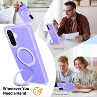 Coque de téléphone portable antichoc magnétique avec béquille intégrée, compatible avec la charge sans fil, en PC rigide et TPU souple, pour Samsung A17 A16 A26