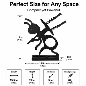 Ant-Shaped Plastic <b>Toilet</b> Paper <b>Holder</b> Durable Easy-Cleaning Minimalist Design Sturdy Single-<b>Roll</b> Support Countertop/<b>Wall</b> <b>Mount</b> - Product Image 6