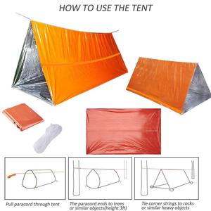 Couverture de survie imperméable pour 2 personnes, abri de survie ultraléger, tente isolée d'urgence pour le camping et la randonnée - Product Image 2