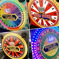 Roue de la chance en métal pour événements, jeu de la roue de la chance, roue de la chance à tourner pour gagner, location pour fêtes publiques, équipement de terrain de jeux intérieur