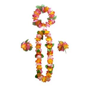 I-0079 4 pièces/ensemble Colliers, bandeaux et guirlandes de fleurs hawaïennes, décorations de mariage, plage tropicale, Luau hawaïen, colliers de fleurs, fournitures de fête - Product Image 3