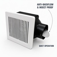 Ventilateur d'extraction universel de 10 pouces pour bureau, cuisine, usage domestique, faible bruit, alimenté par courant alternatif, ventilateur de plafond