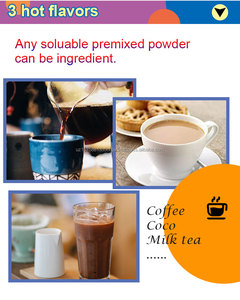 Factory direct sales of three types of hot drinks, simple operation, desktop instant <b>coffee</b> <b>machine</b> for office use - Product Image 6