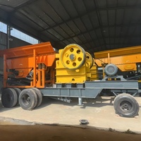Concasseur de pierres mobile 20-80 T/h pour minerai d'or, granit, béton – Concasseur à mâchoires PE 400x600 avec crible
