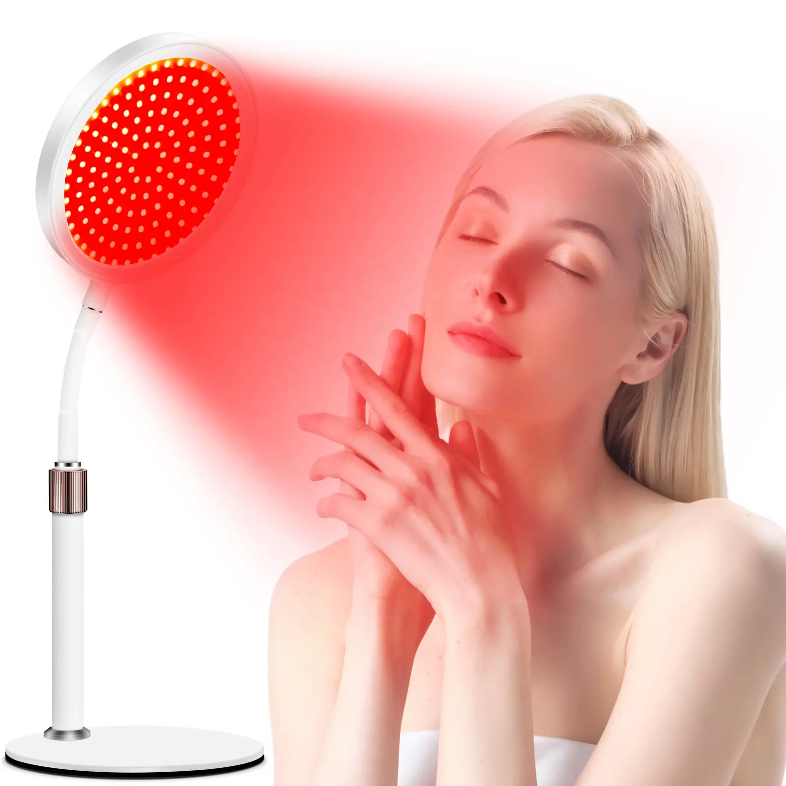 Terapia de luz roja para cuerpo y cara, 660nm y 850nm Terapia de luz infrarroja cercana Equipo de belleza corporal facial para el cuidado de la piel en el hogar