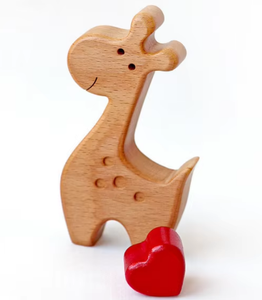 Hươu cao cổ bằng gỗ gia đình Câu Đố hươu cao cổ gia đình cha mẹ câu đố bằng gỗ 2 trong 1 bộ trang trí nhà - Product Image 6