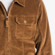 Chaqueta de pana elástica para hombre, forro de Sherpa prémium con bolsillos en el pecho, color marrón, OEM - Product Image 6