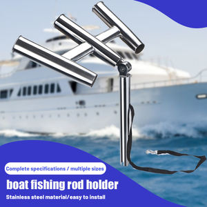Soporte de Cañas de Pescar Ajustable de 3 Tubos de Acero Inoxidable para Barcos - Product Image 3