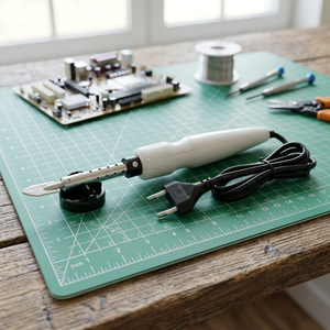 Fer à souder HC0112 avec une grande pointe plate | Outil rotatif électrique à cordon avec lame métallique à tige droite pour une coupe de précision - Product Image 3