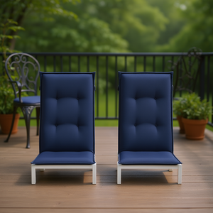 Cojines para Silla de Jardín Azul Marino, Rectangulares, Acolchados, 100% Poliéster, Extraíbles, Lavables, para Todas las Estaciones - Product Image 2