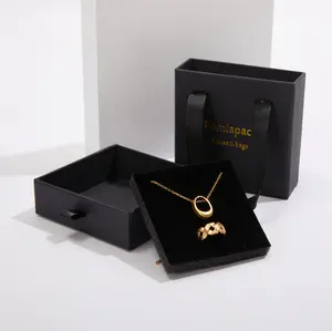 2023 Sliding Custom Logo Organizer Luxury Gift Jewelry Packaging Ring Paper Box Jewelry Boxes