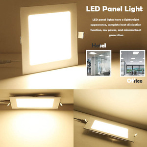 9W <span class=keywords><strong>แผง</strong></span>ไฟ <span class=keywords><strong>LED</strong></span> บางเฉียบสีขาวดำแผงแบนสำหรับห้องครัวสำนักงานด้วยการออกแบบที่ทันสมัยไฟ<span class=keywords><strong>หลอด</strong></span>กลมแบบฝังขนาด9W - Product Image 2