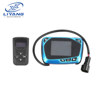 Contrôleur LCD universel pour chauffage diesel avec télécommande bleue 5 touches pour moniteur de chauffage d'air de voiture et camion