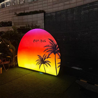 Pantalla de Película Suave RGB Personalizable, Programable, Caja de Luz Dinámica Colorida RGBCW, Marco de Aleación de Aluminio, Uso en Exteriores