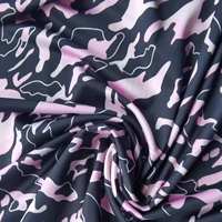 Tissu jersey bleu mélangé cationique 100D/144F DTY, super doux, anti-frottement, en microfibre et élasthanne, pour vêtements de sport