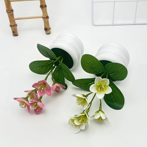 Bonsaï de jasmin artificiel Paulon, 16 cm de haut, mini-plantes en pot pour la décoration de la maison et du jardin - Product Image 4