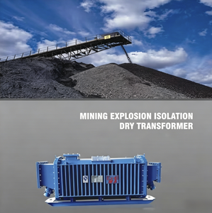 หม้อแปลงไฟฟ้าใต้ดินสำหรับงานเหมืองแบบสามเฟส KBSG-800KVA แรงดันไฟฟ้าเข้า 10kV/6kV ความถี่ 60Hz กำลังไฟฟ้า 0.4kV แรงดันไฟฟ้าออก  ขดลวดอะลูมิเนียมและทองแดง - Product Image 5