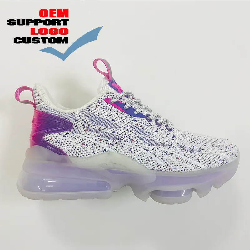 Zapatillas transpirables para correr, zapatos fluorescentes con cojín de aire, venta directa de fábrica