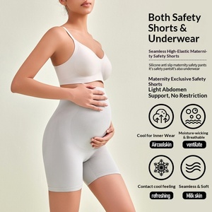 <span class=keywords><strong>Pantalon</strong></span> de sécurité de maternité sans couture, respirant, anti-exposition, <span class=keywords><strong>taille</strong></span> haute, <span class=keywords><strong>grande</strong></span> <span class=keywords><strong>taille</strong></span>, deux-en-un, sans ressortir de sous-vêtements, utilisation toutes saisons, tricoté - Product Image 4