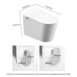 Productos sanitarios de baño totalmente automáticos, inodoro inteligente antisalpicaduras de secado al aire <span class=keywords><strong>caliente</strong></span> alargado - Product Image 6