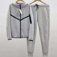 Jaket Hoodie Tech Fleece Baru Dengan Logo, Setelan Olahraga Pria Dua Potong, Pakaian Santai, Tech Conjunto Tracksuit