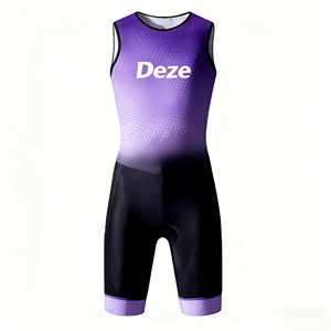 Combinaison de triathlon unisexe sans manches à séchage rapide pour l'été, impression de logo personnalisé, équipement de compétition pour le cyclisme, la course à pied et la natation - Product Image 4