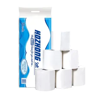 Venda quente chinês papel higiênico rolos materia prima papel higiênico limpeza saudável comercial 1 ply papel higiênico