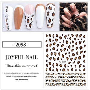 Decoración de <span class=keywords><strong>Uñas</strong></span> DIY, Calcomanías de <span class=keywords><strong>Uñas</strong></span> de PVC Delgadas con Patrón de Leopardo 3D, Adhesivos Autoadhesivos con Estampado <span class=keywords><strong>Animal</strong></span>, Resistentes al Agua y No Tóxicos - Product Image 2