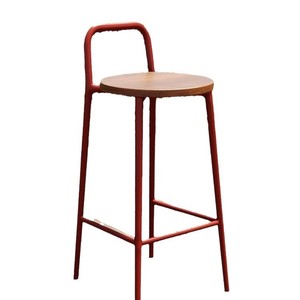 Chaise de bar extérieure moderne de luxe <span class=keywords><strong>en</strong></span> fer nordique, durable, avec base métallique stable, conçue pour un usage commercial dans les cafés et sur les balcons - Product Image 6