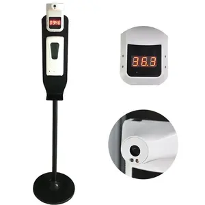Distributore di sapone automatico moderno di termometro digitale di misurazione della temperatura del basamento