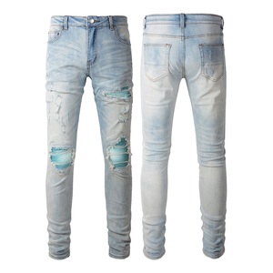 <span class=keywords><strong>Jean</strong></span> Déchiré Designer de Haute Qualité Styles Urbains Marque Tendance <span class=keywords><strong>Jean</strong></span> Homme Amiry - Product Image 6
