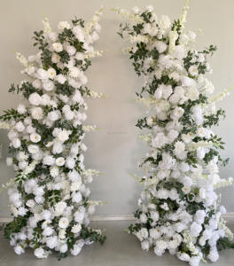 ฮอร์นดอกไม้ A21สำหรับงานแต่งงานดอกกุหลายสีขาวกลิ่นกุหลาบดอกกล้วยไม้ดอกไม้ประดิษฐ์ทำจากผ้าไหมสำหรับตกแต่งงานแต่งงาน - Product Image 5